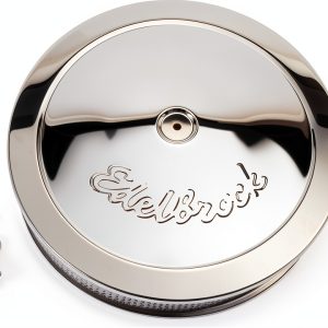 Edelbrock 1221 Round Air Filter 14" Diameter Satin Finish-0