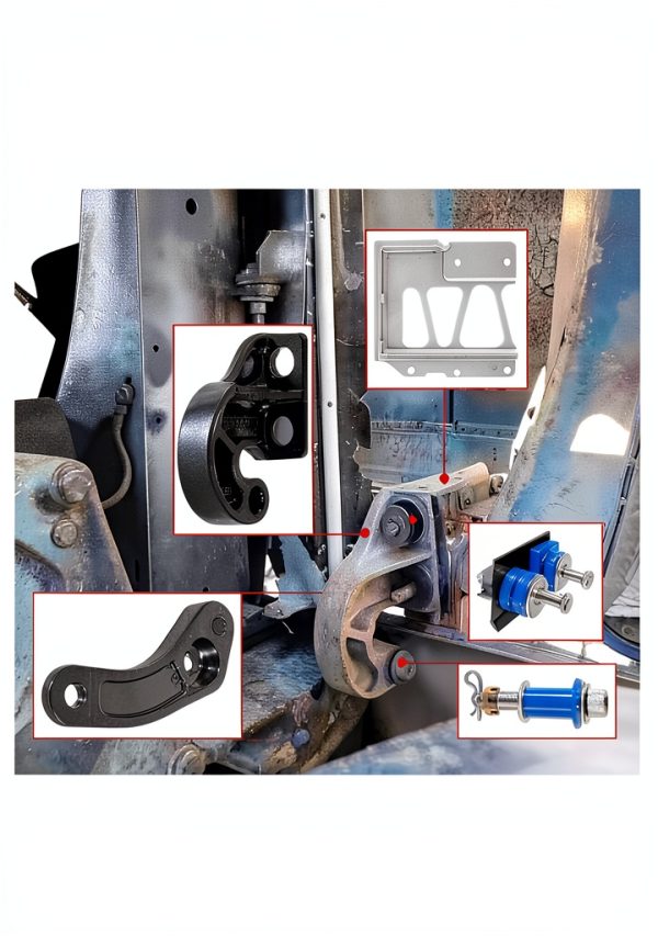 Peterbilt Lower Hood Pivot Kit Sixcow Heat Treated Cast Steel Set-5