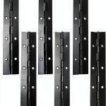Piano Hinge 8 Inch Heavy Duty Continuous by Hordion Black Iron 6pcs-0