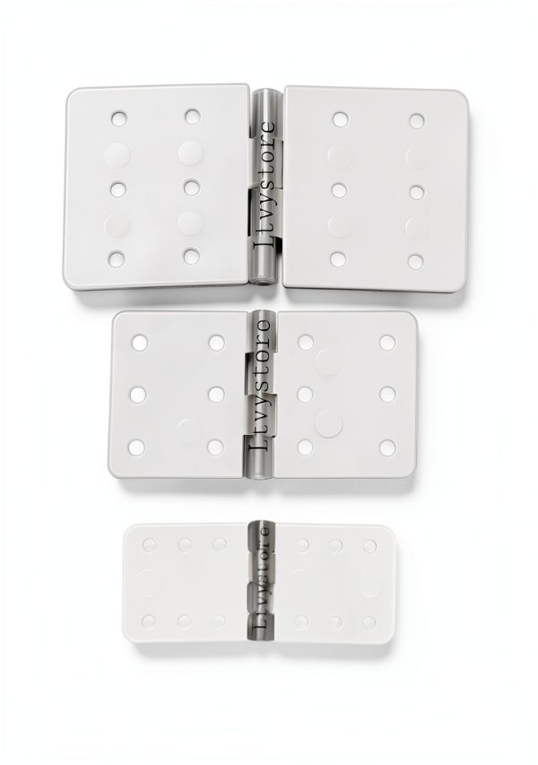 75Pcs 3Sizes White Pinned Hinge Ltvystore Plastic-0