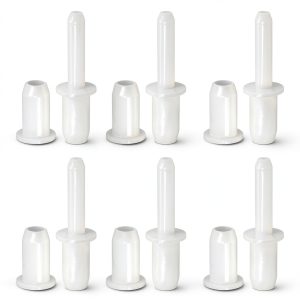 Storm Door Hinge Pin Kit 6 Sets – RPBKE White Nylon Pin & Bushing-0