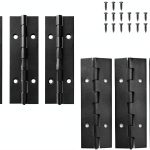 Continuous & Piano Hinges 4" Black Stainless Steel falcontoy 6 Pack-0