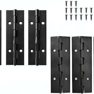 Continuous & Piano Hinges 4" Black Stainless Steel falcontoy 6 Pack-0