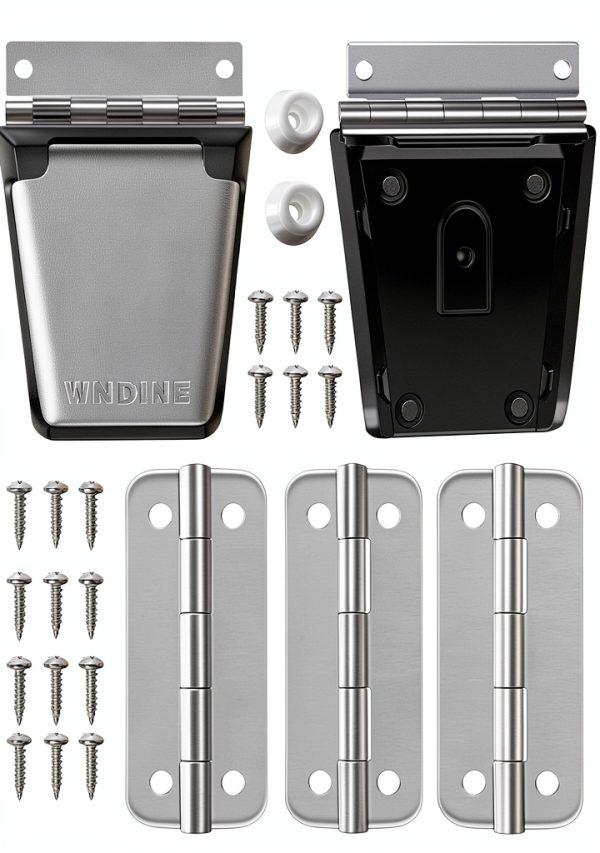 Cooler Stainless Steel Hinge & Latch Set by Wndine – Small White-0